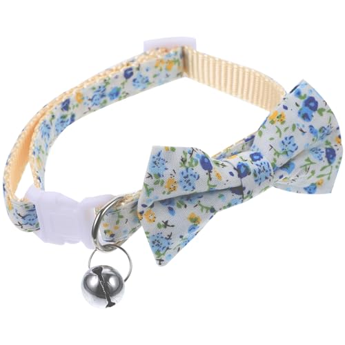 minkissy Katzenhalsband Verstellbares Hundehalsband Welpen-fliegen Hundehalsband Mit Blumenmuster Kätzchenhalsband Fliegehalsband Für Welpen Schottenstoff Polyester-Nylon Geschenk X3 von minkissy