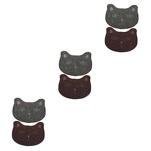 minkissy Katzenklo Matte, Kätzchen, Futtermatte, Futtermülleimer, Streuung, Kontrollunterlagen, Katzen-Platzsets für Futter, Hundestreu, Haustier, Hundefutter, PVC, Haushalt, 6 Stück von minkissy