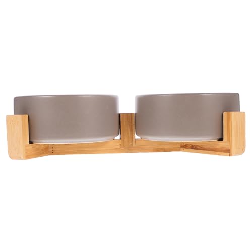 minkissy Großer Hundenapf Aus Keramik Mit Holzständer Futterspender Mit Futter- Und Wasserbehälter Ohne Sockel Elegant Gestaltet minkissy Großer Hundenapf Aus Keramik Mit Holzständer Futterspender Mit Futter- Und Wasserbehälter Ohne Sockel Elegant Gestaltet von minkissy