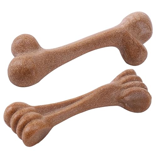 minkissy Holzspielzeug Beißspielzeug Dogman-Spielzeug Haustier Hund Spielzeug Hundeknochen Spielzeuge Knochenförmiges Spielzeug Zahnreinigungsspielzeug für Hunde der Hund Hündchen von minkissy