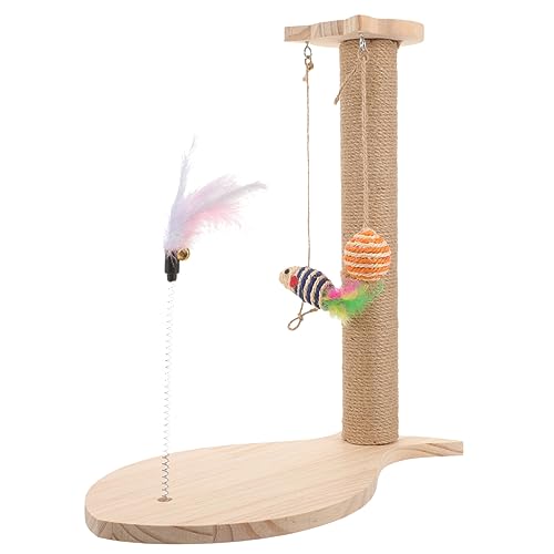 minkissy Kratzbaum Für Katzen Aus Sisal Robuster Kratzbaum Für Katzen Katzenkratzturm Katzenspielplatz Katzenpfahl Für Wohnungskatzen Kratzbaum Aus Sisal Massivholz Klettergerüst Für Katzen von minkissy