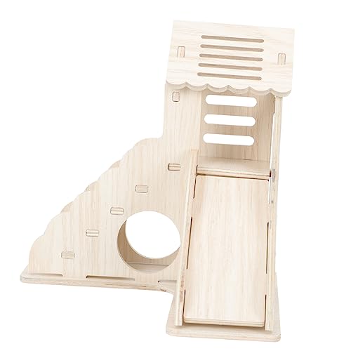 minkissy Luxuriöses Hamsterhaus Aus Holz Versteck Für Meerschweinchen Leiter Chinchilla-Nest Spielstruktur Für Haustiere von minkissy