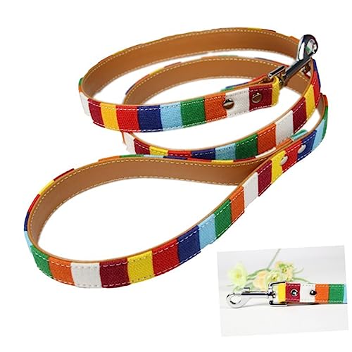 minkissy Langer Gürtel Anti-verlorene Leinen Regenbogenleine Gestreifte Leine Haustiere Hundetraining Führen Welpe Segeltuchleinen Heimtiertraining Führen Die Katze Haustierzubehör minkissy Langer Gürtel Anti-verlorene Leinen Regenbogenleine Gestreifte Leine Haustiere Hundetraining Führen Welpe Segeltuchleinen Heimtiertraining Führen Die Katze Haustierzubehör von minkissy