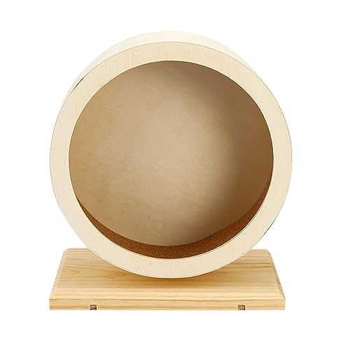minkissy Laufrad Für Hamster – Leises Holzrad-Spielzeug Für Tiersport Eichhörnchen Mäuse – Dekoration von minkissy