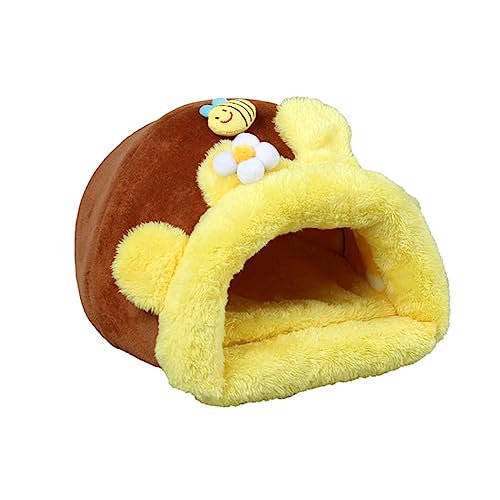 minkissy Meerschweinchen Kleines Tierbett Haustier Kaltes Nest Verteidigen Hamster Plüsch Winter-warmes Bett- Kleines Tierhaus Hamster Warmes Bett Kleiner Hamster Hängematte von minkissy