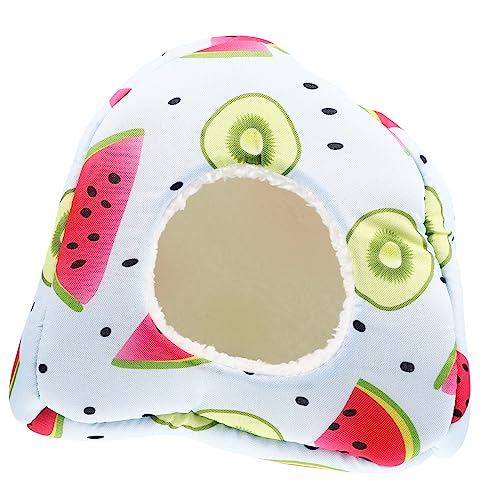 minkissy Meerschweinchennest Hamster Hängematte Bett Eichhörnchen Warmbett Vogelnest Haus Kaninchenbett Haus Papageienhaus Bett Spielzeug Hamster Meerschweinchen Schwamm Nest Stoff Vogelnest Winter von minkissy