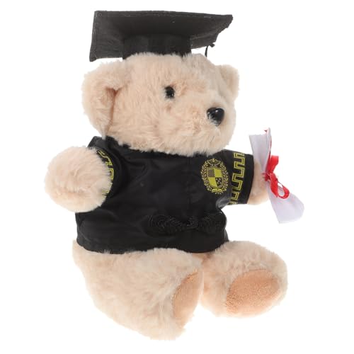 minkissy Plüsch Bär mit Abschlussmütze Süßes Stofftier für Graduierungsfeiern für Absolventen Liebevolle Details für Freunde und Familie von minkissy