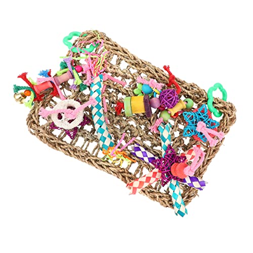 minkissy Puzzle-Spielzeug 2 STK Kletternetz Für Papageien Kauspielzeug Für Vögel Wandspielzeug Zur Nahrungssuche Aus Seegras Papageien-Kletter-hängemattenmatte Crawle Das Web Lernspielzeug minkissy Puzzle-Spielzeug 2 STK Kletternetz Für Papageien Kauspielzeug Für Vögel Wandspielzeug Zur Nahrungssuche Aus Seegras Papageien-Kletter-hängemattenmatte Crawle Das Web Lernspielzeug von minkissy