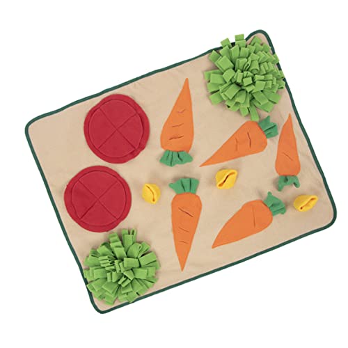 minkissy Puzzle-Spielzeug Karotten-schnüffelpads Spielzeug Polarfleece Hündchen Puzzle-Matte Lernspielzeug von minkissy
