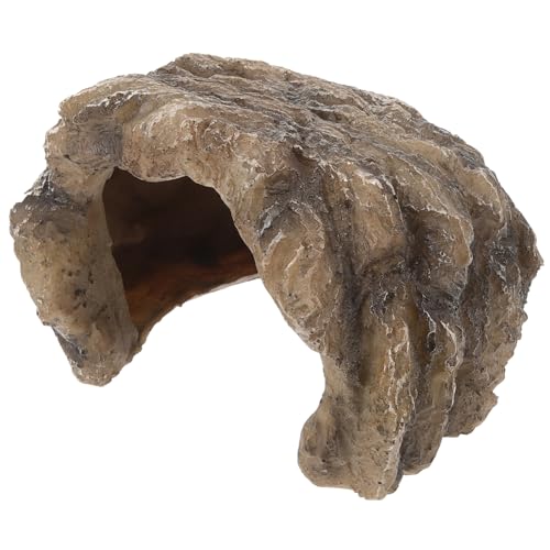 minkissy Realistische Reptilienhöhle Als Versteck Für Schildkröten Schlangen Frösche – Sonnenplattform Aus Kunstharz Für Schildkröten – Dekoration Für Das Terrarium Von Haustier-reptilien von minkissy
