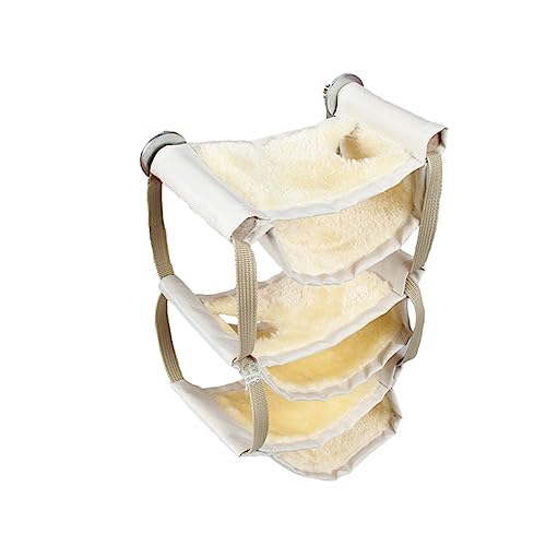 minkissy Hamster Hängematte Multi-Layer Bett Plüsch Haustier Käfig Hängematte für Warme Ruhe Gelb minkissy Hamster Hängematte Multi-Layer Bett Plüsch Haustier Käfig Hängematte für Warme Ruhe Gelb von minkissy