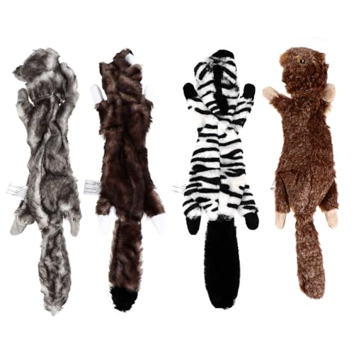 minkissy Spielzeug 8 STK Plüschtier Spielzeuge Quietschspielzeug für Hunde kein gefülltes Plüschhundespielzeug langlebiges Kauspielzeug kein Plüsch-Kauspielzeug kauen Hündchen Stoff von minkissy