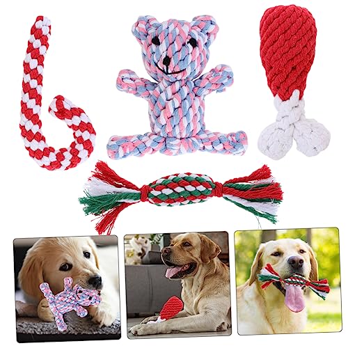 minkissy 4stücke Haustier Kauspielzeug Unzerstörbare Baumwollseil-spielzeuge Für Hunde Zahnpflege Und Beschäftigung Für Welpen Niedliche Designs Drinnen Und minkissy 4stücke Haustier Kauspielzeug Unzerstörbare Baumwollseil-spielzeuge Für Hunde Zahnpflege Und Beschäftigung Für Welpen Niedliche Designs Drinnen Und von minkissy