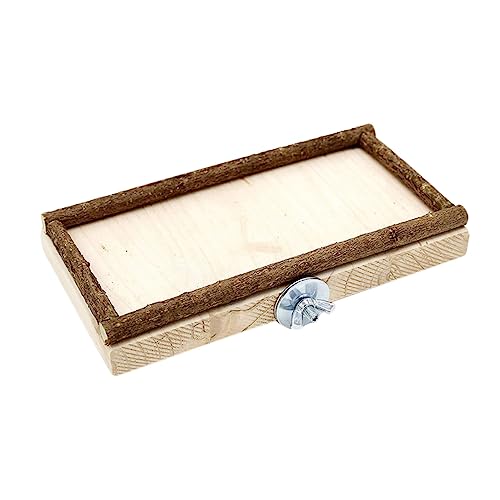 minkissy Holzspielzeug Für Papageien Kletterbrett Futterbox Für Wellensittiche Nymphensittiche Und Andere Kleine Vögel Leicht Zu Installieren Und Im Gebrauch von minkissy