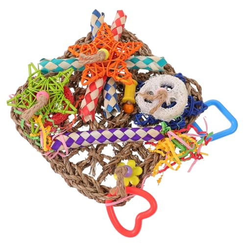 minkissy Spielzeug Zur Vogelsuche Zubehör Für Sittichkäfige Kauspielzeug Für Vögel Vogelbeißspielzeug Kleiner Vogelhäcksler Sittichspielzeug Swing Kauspielzeug Papagei Xuanfeng Hölzern von minkissy