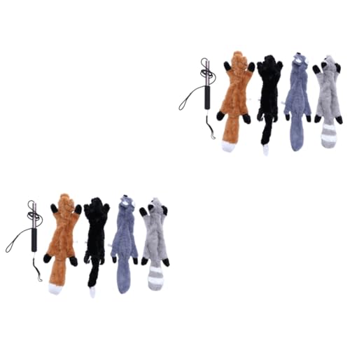 minkissy 12 Stück Hunde-plüschspielzeug-Sets Hundetrainingsstäbe Ausziehbarer Teaser Haustier-jagdstock Hundestäbe von minkissy