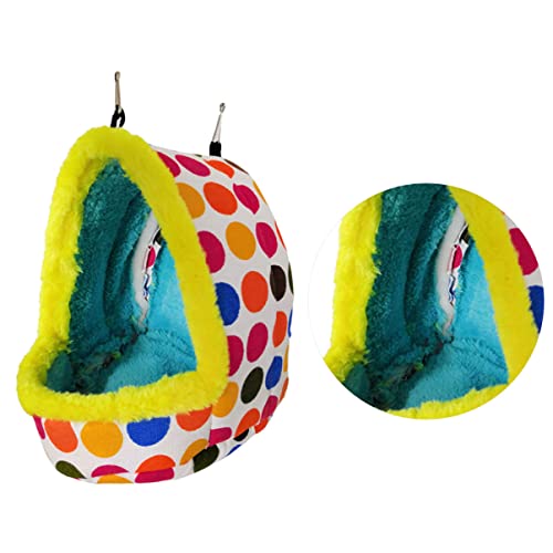 minkissy Tierschutz Lovely Vogel Plüschhöhle Papagei hängen Kuscheltier Spielzeug für Haustiere Papageiennest Indoor- schlafen Vogelhaus Dachgeschoss Vogel Hängematte Schaukelbett von minkissy