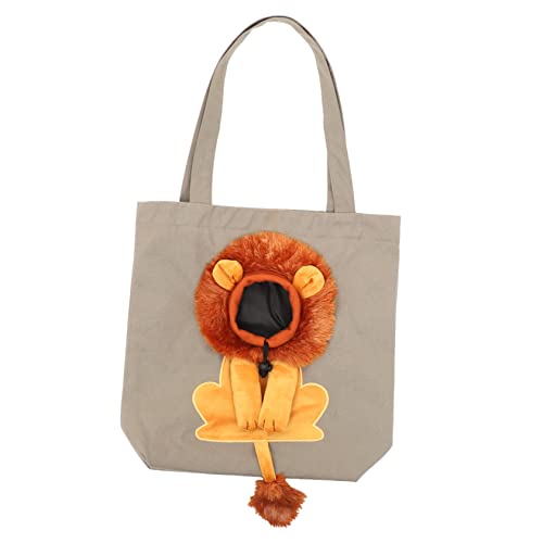 minkissy Umhängetasche Katze Tragetasche Hundetasche Haustier Tragetasche Katze Tragetasche Löwenförmige Haustiertasche Crossbody Tote Faltbare Tragetasche Sling Katze Träger Reise Hundetasche von minkissy