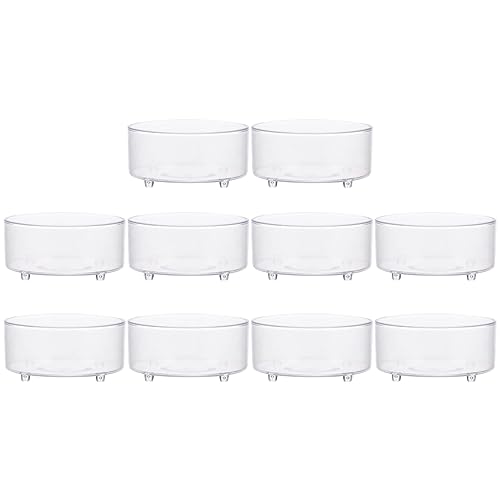 minkissy Wassernapf für Reptilien, Schildkröte, Wasserschale, Reptisoil Haustier-Wasserschale, Eidechsenfutter, Haustier-Wassernapf, Schildkröte, Wasserschale, Glastablett für Futter und Wasser, von minkissy