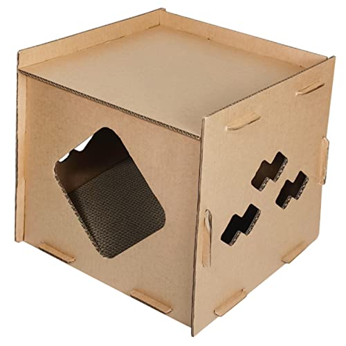 minkissy Cat Cardboard House Stöckige Katzenhöhle Wellpappe Mit Integriertem Kratzbrett Für Langlebigen Spielspaß Und Krallenpflege Lösung Für Indoor-Katzen minkissy Cat Cardboard House Stöckige Katzenhöhle Wellpappe Mit Integriertem Kratzbrett Für Langlebigen Spielspaß Und Krallenpflege Lösung Für Indoor-Katzen von minkissy
