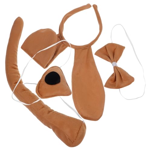 minkissy Welpen Kostüm Set mit Realistischem Hund Stirnband Nase und Fliege Braun Tierkopfschmuck für Fasching Halloween Karneval und Party Kindgerecht und Vielseitig Einsetzbar minkissy Welpen Kostüm Set mit Realistischem Hund Stirnband Nase und Fliege Braun Tierkopfschmuck für Fasching Halloween Karneval und Party Kindgerecht und Vielseitig Einsetzbar von minkissy