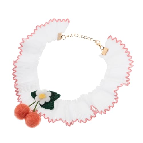 minkissy Bezauberndes Spitzenhalsband Für Haustiere Kätzchenhalsband Bezaubernde Kirsche Verstellbar Und Bequem Für Den Täglichen Gebrauch minkissy Bezauberndes Spitzenhalsband Für Haustiere Kätzchenhalsband Bezaubernde Kirsche Verstellbar Und Bequem Für Den Täglichen Gebrauch von minkissy