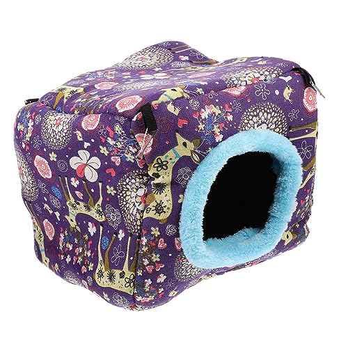 minkissy hamster nest rat hammock sugar glider cage chinchilla resting place for sleeping guinea pig resting bed pets hamster hideout for pet small bed bunny bed purple mini pet nest cotton von minkissy