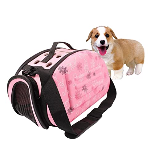 minkissy Tragbarer Haustier-Transporter Haustier-Rucksack für Hunde Atmungsaktives Mesh-Haustier-Reisetasche Haustier-transportbox Hundetransportbox Haustier-Handtasche von minkissy