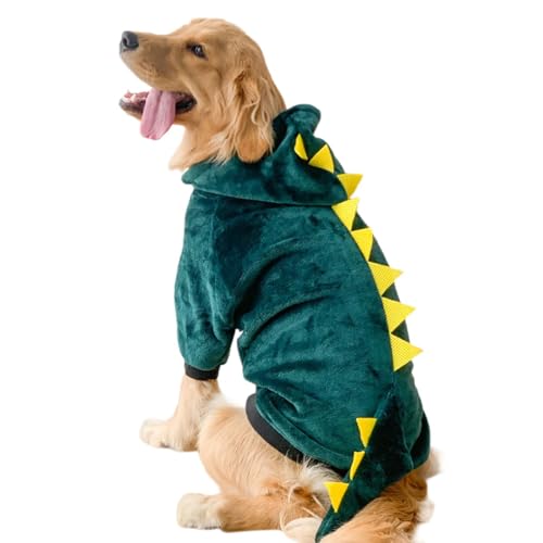 mioosho Festival-Hunde-Dinosaurier-Kostüm, Jumpsuits für große Hunde, Party, Verkleidung, Urlaub, Foto-Outfit, Winterkleidung, Kleidung von mioosho