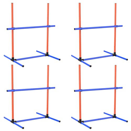 mioule 4-Pack Agility Set Hunde Groß Klein, HüRden Set - Hundesport - Slalomstangen Hund - Agility HüRden von mioule