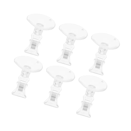 6 Stück Aquarium-Saugnapf-Clips – transparentes Seetang-Futterspender – ABS-Klemme für Aquarien – 5,5 cm Saugnapf-Clip für Fütterung und Dekoration von misppro