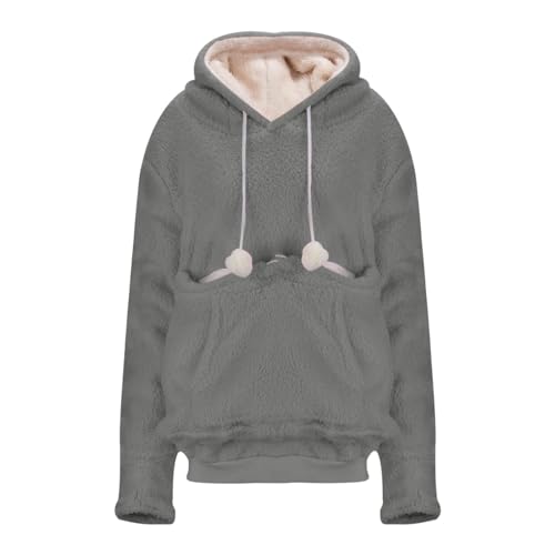 Haustier Kapuzenpullover mit großer Tasche für Katzen und Hunde, stylischer Hoodie Trägersweatshirt, XL von misppro