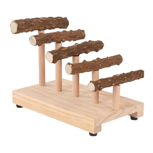 Papageien-Spielständer für Vögel, Spielplatz, Kauspielzeug, Übung, Fitnessstudio, Schreibtisch, Vogelständer, Holzständer für Wellensittiche, Nymphensittiche Papageien-Spielständer für Vögel, Spielplatz, Kauspielzeug, Übung, Fitnessstudio, Schreibtisch, Vogelständer, Holzständer für Wellensittiche, Nymphensittiche von misppro