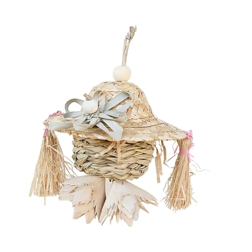 Vogel-Kauspielzeug aus Holz für Papageien, Wellensittiche, Lovebirds – Käfig-Hängedesign für Bewegung und Entspannung von misppro