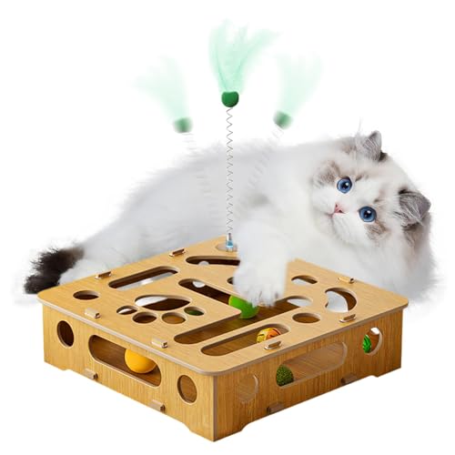 Cat Puzzle Box, Wooden Puzzle Box Cat Toy, Cat Exercise Toy With Feather, Indoor Sports Entertainment Toys, Hunting Cat Toys For Indoor Cats, Interactive Spring Cat Teaser, Puzzle Box Toy For Cats Cat Puzzle Box, Wooden Puzzle Box Cat Toy, Cat Exercise Toy With Feather, Indoor Sports Entertainment Toys, Hunting Cat Toys For Indoor Cats, Interactive Spring Cat Teaser, Puzzle Box Toy For Cats von mivceklw