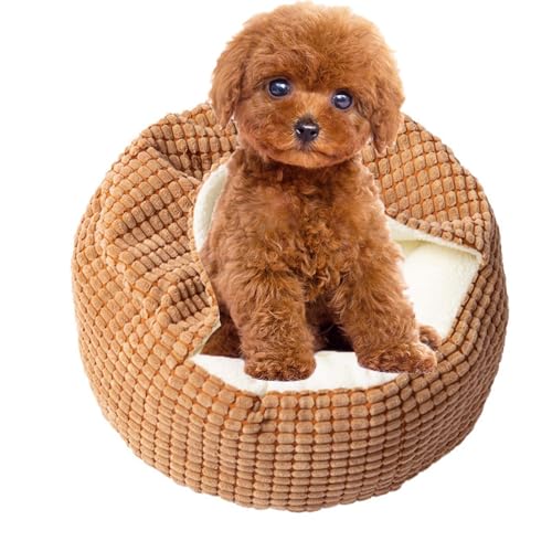 Elegantes Design Katzenbett, Corduroy Pet Bed, Round Dog Nest Bed, Decorative Pet Cave House for Kittens, Cats, Small Pets, Home, Indoor, Outdoor, Present, Balcony, Pink, Khaki, Gray Color Elegantes Design Katzenbett, Corduroy Pet Bed, Round Dog Nest Bed, Decorative Pet Cave House for Kittens, Cats, Small Pets, Home, Indoor, Outdoor, Present, Balcony, Pink, Khaki, Gray Color von mivceklw