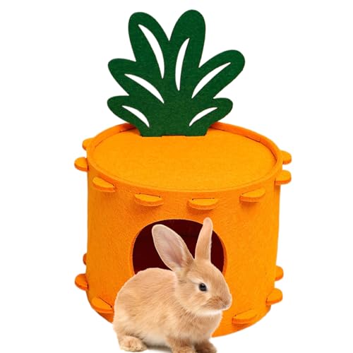 Filz Hamster Bett - weiches Ananas -Formnest | Gemütliches Schlaftunnelhaus und niedliche Accessoires für kleine Haustiere wie Hamster, Rennmäuse, Mäuse und Igel von mivceklw