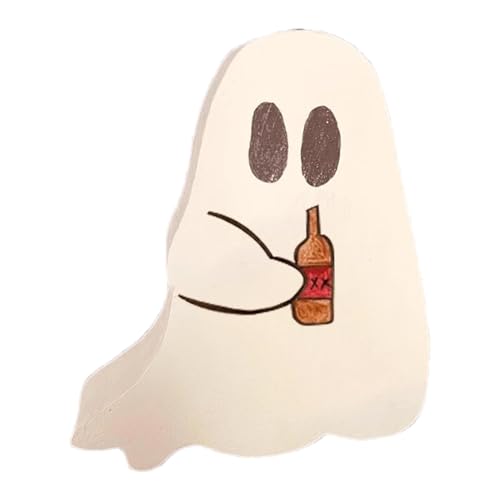Halloween-Dekoration, Geisterholzdekoration, Halloween-Dekoration aus, Halloween-Dekoration aus, Geisterdekoration, 15 x 18 cm, für Zuhause, Halloween-Saison Halloween-Dekoration, Geisterholzdekoration, Halloween-Dekoration aus, Halloween-Dekoration aus, Geisterdekoration, 15 x 18 cm, für Zuhause, Halloween-Saison von mivceklw