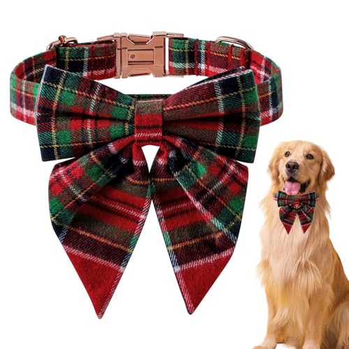 Holiday Dog Collars, Adjustable Puppy Bow Tie, Stylish Dog Accessories, Bow Tie Collar for Dogs, Comfortable Fit for Small, Medium and Large Dogs, 33cm, Quick Release Buckle Holiday Dog Collars, Adjustable Puppy Bow Tie, Stylish Dog Accessories, Bow Tie Collar for Dogs, Comfortable Fit for Small, Medium and Large Dogs, 33cm, Quick Release Buckle von mivceklw