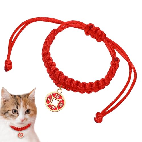 Year of the Snake Woven Pet Collar, Red Adjustable Cat Collar, Puppy Neck Scarf Decor, Stylish Woven Collar for Small Dogs, Adjustable Pet Accessory for Cats, Cute and Comfortable Neckwear Year of the Snake Woven Pet Collar, Red Adjustable Cat Collar, Puppy Neck Scarf Decor, Stylish Woven Collar for Small Dogs, Adjustable Pet Accessory for Cats, Cute and Comfortable Neckwear von mivceklw