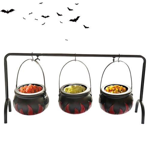 mivceklw, 3-teiliges Süßigkeitenschalen-Set für Halloween | Süßigkeiteneimer Partyzubehör für Küche, Wohnzimmer, Garten, Innen- und Außenbereich, Snacks, Rasen, von mivceklw