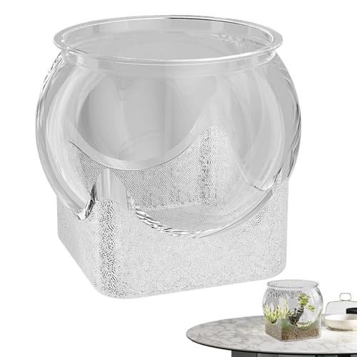 mivceklw Desktop Aquarium Tank, Clear Fish Vase, Flower Vase Aquarium, Betta Fish Tank, Small Betta Tank, Desktop Fish Bowl for Home or Workplace Decor mivceklw Desktop Aquarium Tank, Clear Fish Vase, Flower Vase Aquarium, Betta Fish Tank, Small Betta Tank, Desktop Fish Bowl for Home or Workplace Decor von mivceklw