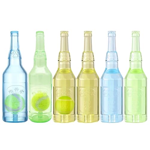 mivceklw Dog Chew Toy, Floating Squeaky Bottle, Built in Tennis Ball Large Breed Training, Langlebiges Teething Toy für Hunde, drinnen und draußen, 1 Stück mivceklw Dog Chew Toy, Floating Squeaky Bottle, Built in Tennis Ball Large Breed Training, Langlebiges Teething Toy für Hunde, drinnen und draußen, 1 Stück von mivceklw