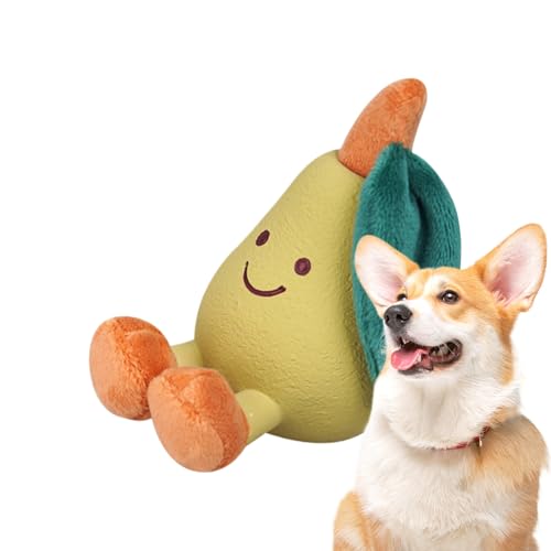 mivceklw Dog Chew Toys, Squeaky Plush Animal, Interaktives Haustierspielzeug, Aggressive Chewers, Stuffed Training Aid für mittelgroße Hunde, Welpen, Indoor-Spielzeug, 40 g, Orange, Gelb, Hellgelb von mivceklw
