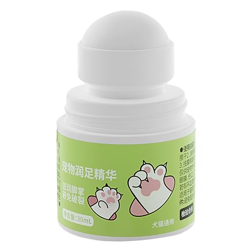 mivceklw Dog Paw Balm, Cracked Paw Moisturizer, 30ml Natural Claw Oil, Nourishing Foot Balm Dogs Cats Kittens, Dry Pad Care for Daily Use Outdoor Walks, 6.5x4cm White Green von mivceklw
