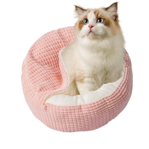 mivceklw Elegantes Design, Katzenbett, Cord-Haustierbett, rundes Hundenest, dekoratives Haustierhöhlenhaus für Kätzchen, Katzen, kleine Haustiere, Zuhause, drinnen, draußen, Geschenk, Balkon, Rosa, mivceklw Elegantes Design, Katzenbett, Cord-Haustierbett, rundes Hundenest, dekoratives Haustierhöhlenhaus für Kätzchen, Katzen, kleine Haustiere, Zuhause, drinnen, draußen, Geschenk, Balkon, Rosa, von mivceklw
