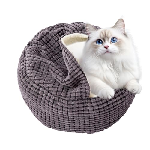mivceklw Elegantes Design Katzenbett, Corduroy Pet Bed, rundes Haustierbett, dekorativ, für Kitten, Katzen, kleine Haustiere, Zuhause, drinnen, draußen, Balkon, Rosa, Khaki, Grau mivceklw Elegantes Design Katzenbett, Corduroy Pet Bed, rundes Haustierbett, dekorativ, für Kitten, Katzen, kleine Haustiere, Zuhause, drinnen, draußen, Balkon, Rosa, Khaki, Grau von mivceklw