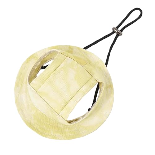 mivceklw Haustier Sonnenhut,Verstellbarer Katzensommerhut Mit Öffnungen Für Ohren | Sonnenvisier Kopfschmuck für Kleine Hunde Welpen Kätzchen Outdoor Park Camping von mivceklw