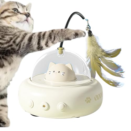 mivceklw Interactive Cat Feather Toy, Rechargeable Rotating Pet Enrichment, Kitten Chasing Game with 600mah Battery, Boredom Exerciser for Cats, Fun Hunting Plays, 4.33x4.53x11.02 Inches mivceklw Interactive Cat Feather Toy, Rechargeable Rotating Pet Enrichment, Kitten Chasing Game with 600mah Battery, Boredom Exerciser for Cats, Fun Hunting Plays, 4.33x4.53x11.02 Inches von mivceklw