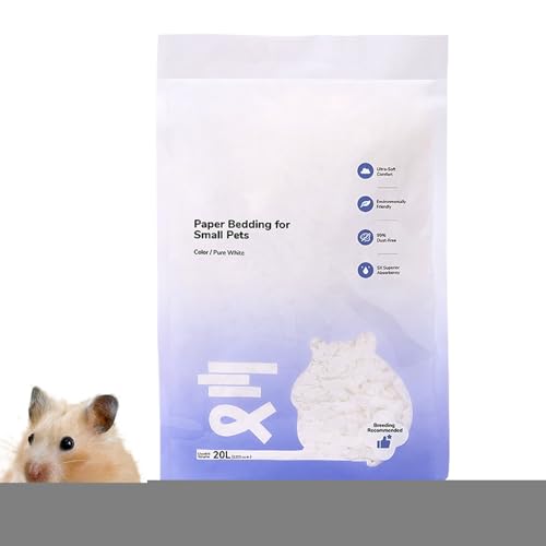 mivceklw Katzentoilette für kleine Haustiere, weiches Katzenstreu aus Naturpapier für Hamster, saugfähig und geruchshemmend, sichere Dekoration für Käfig, für Innenräume, Außen, Nest von mivceklw